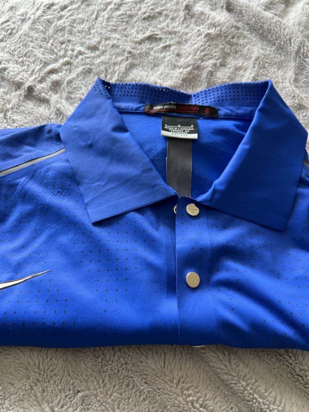 Tiger Woods Blue Men’s Golf Polo Shirt